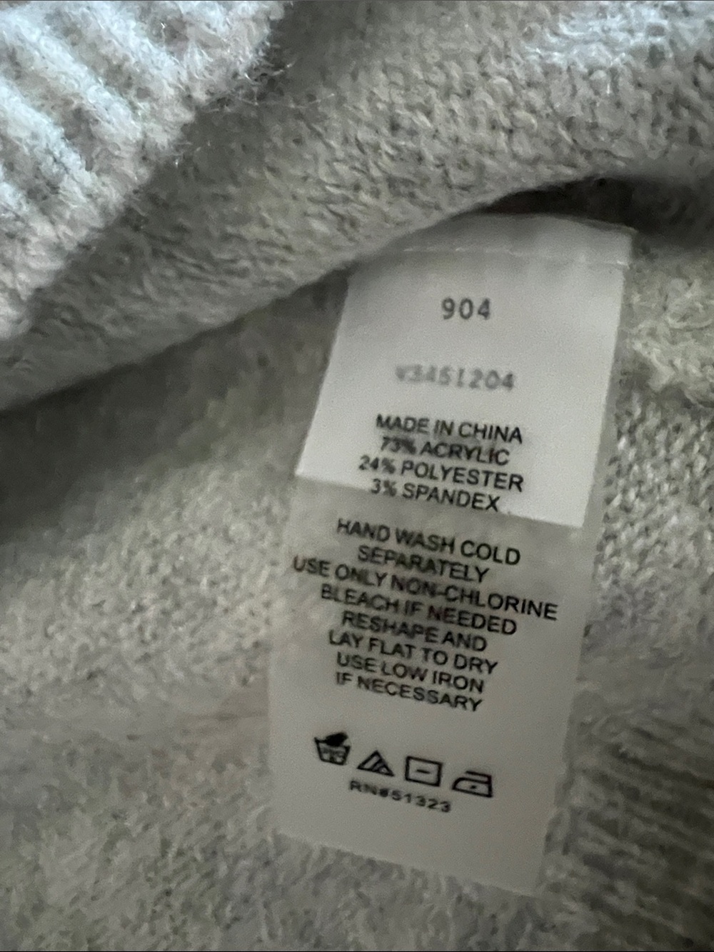Vince Camuto Gray Crewneck Sweater with Dark grey Star Pattern - Picture 5 of 5